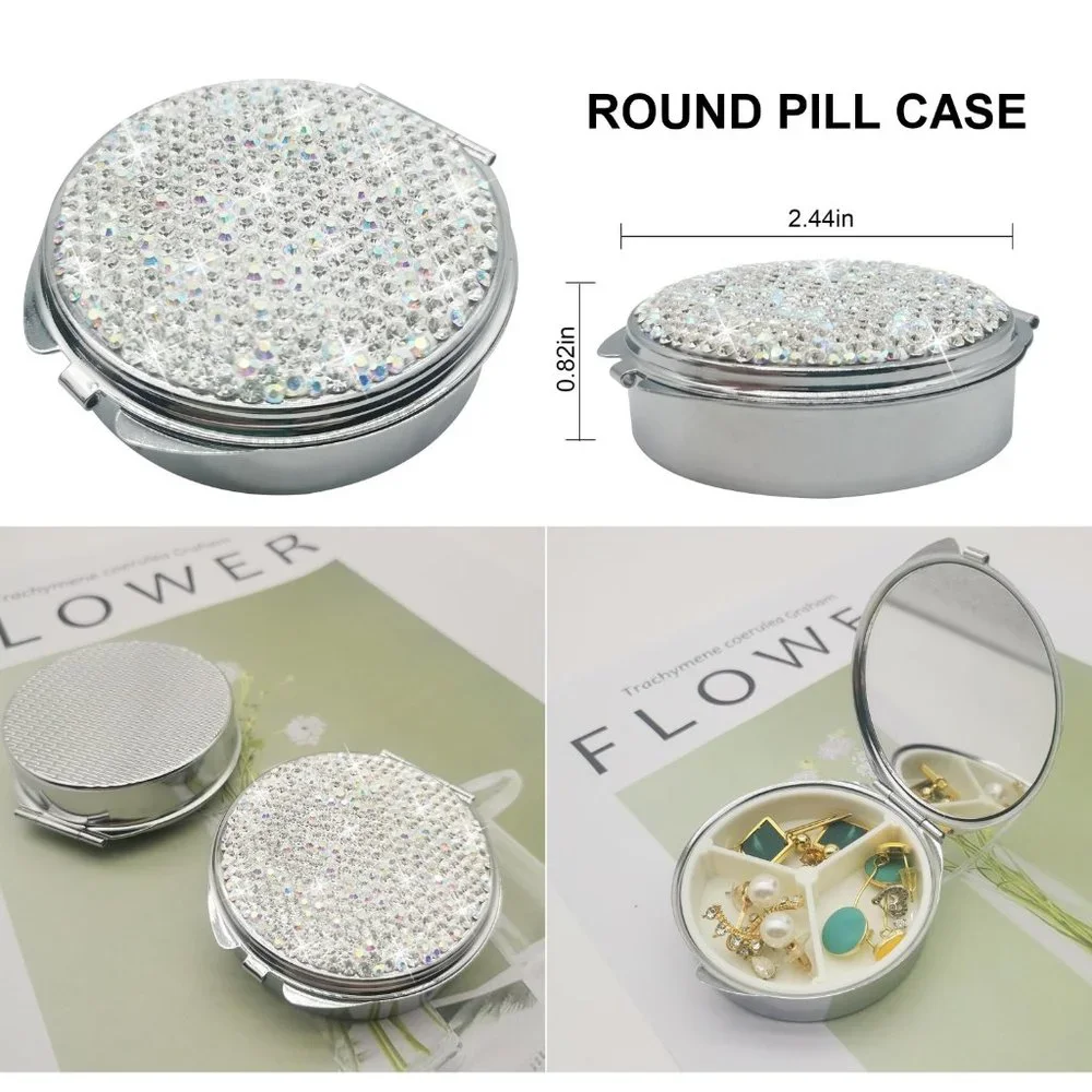 NWT Sparkling Crystal Rhinestone Bling Silver Stocking Stuffers Makeup B… - Picture 15 of 17